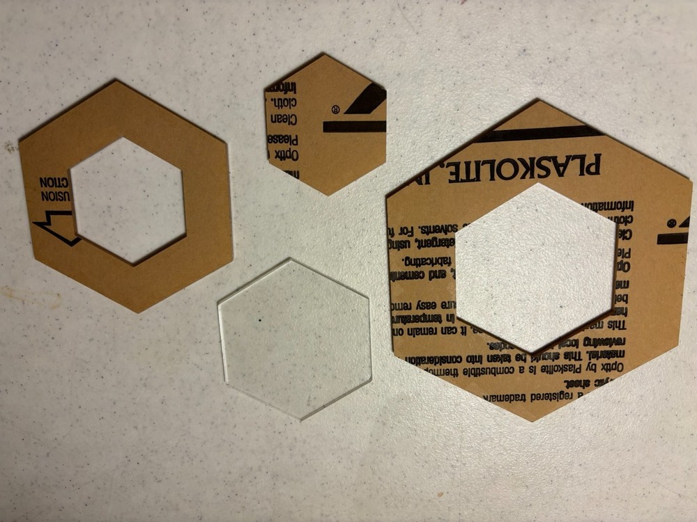 Quilter's Templates Just Hexagons 4 Nested sizes Product # 8033