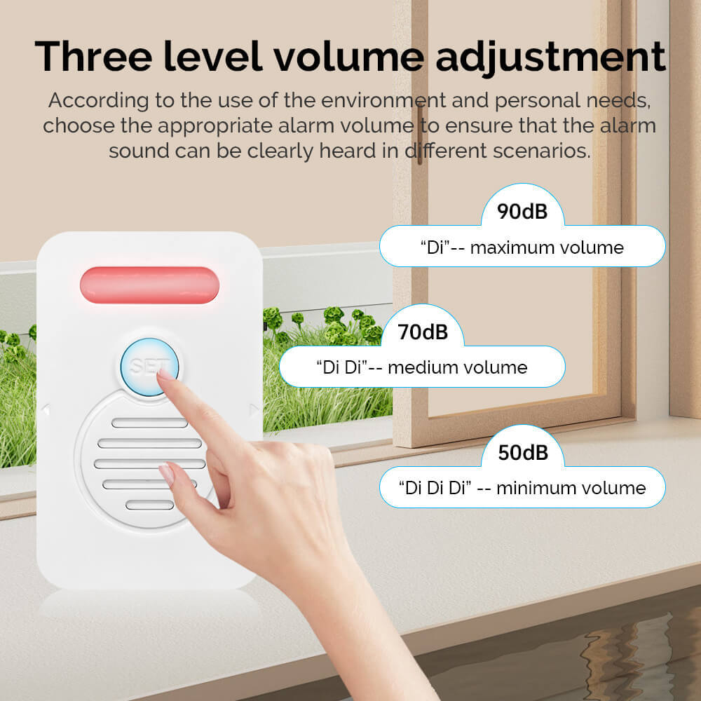 Wireless Door Alarm When Opened Voice Alert Magnetic Sensor Adjustable Volume ×8