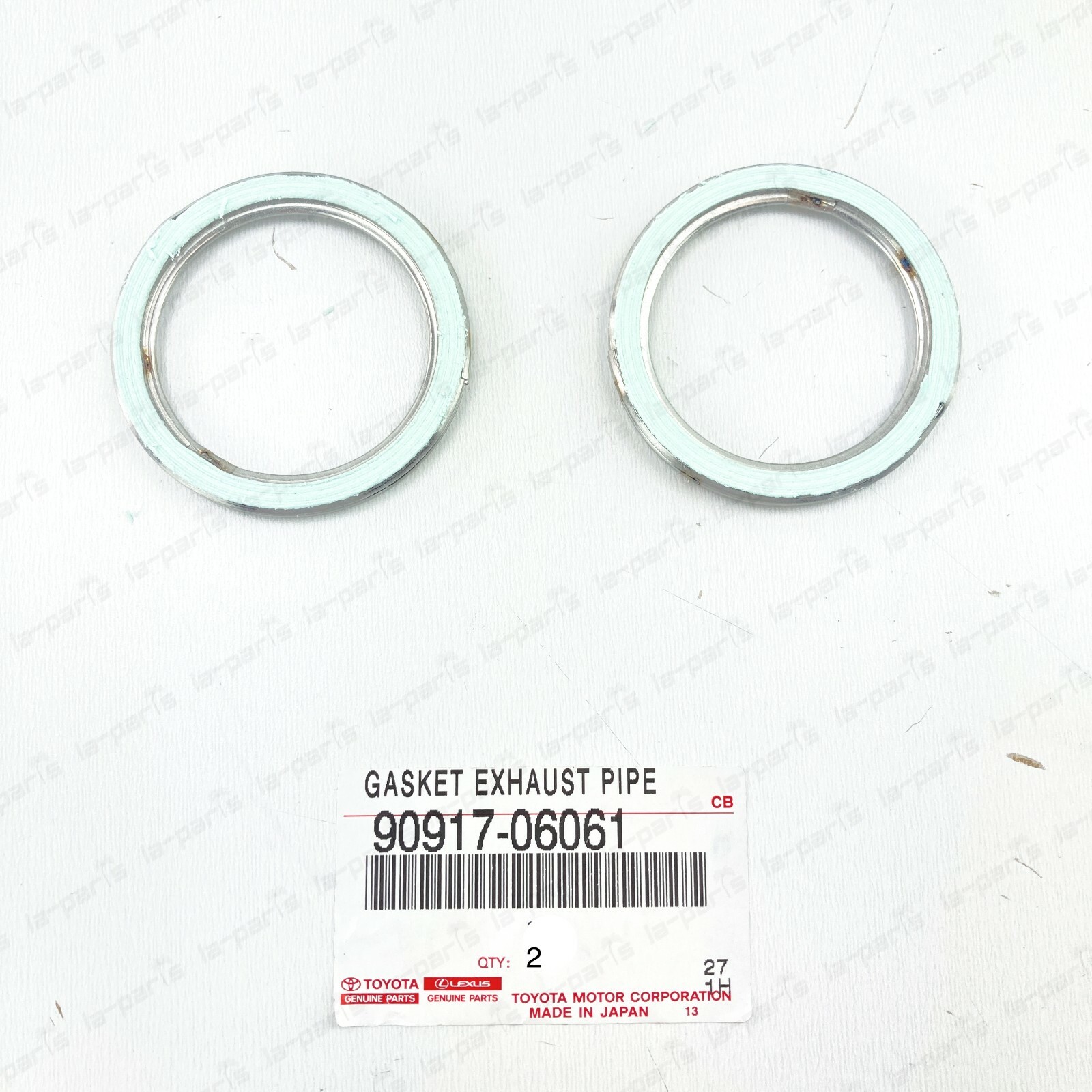 GENUINE TOYOTA 95-04 TACOMA 2.7L EXHAUST FRONT PIPE GASKET 90917-06061 SET OF 2