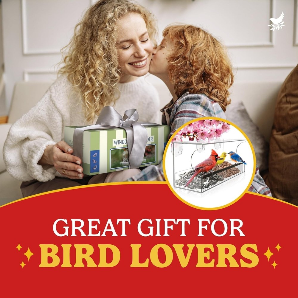 Window Bird Feeder with Strong Suction &