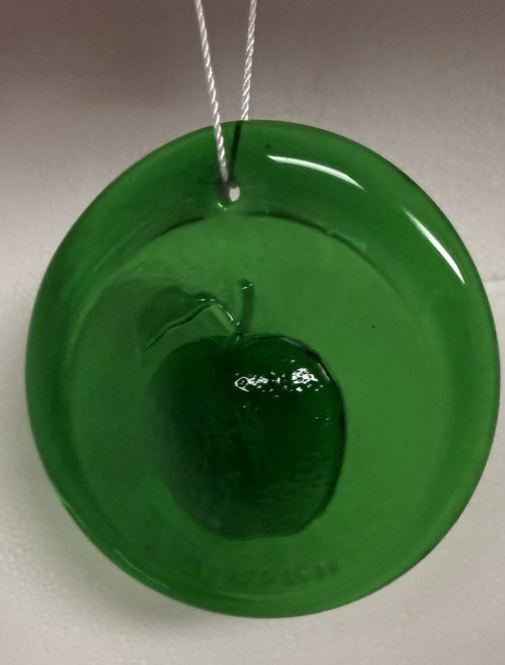 Blenko Glass Suncatcher - Apple - Clover