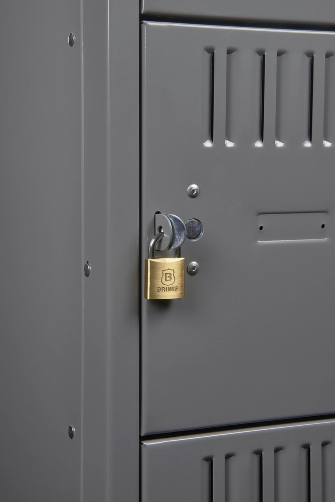 (3 pack) Brinks Solid Brass 30mm Keyed Padlock with 5/8in Shackle