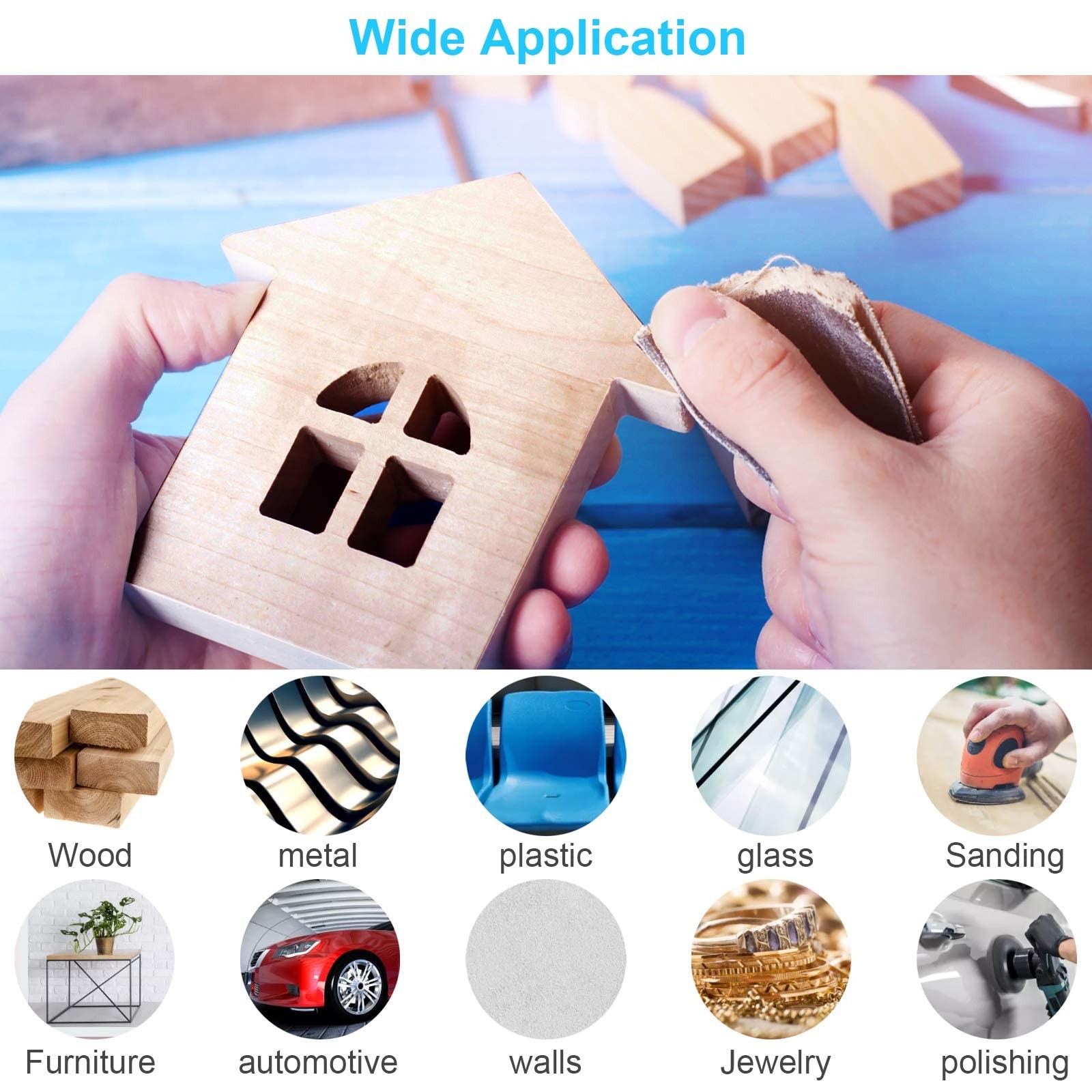 Sand Paper, 48 PCS Sandpaper, 120 to 5000 Assorted Grit Sandpaper Sheets, 9 x...