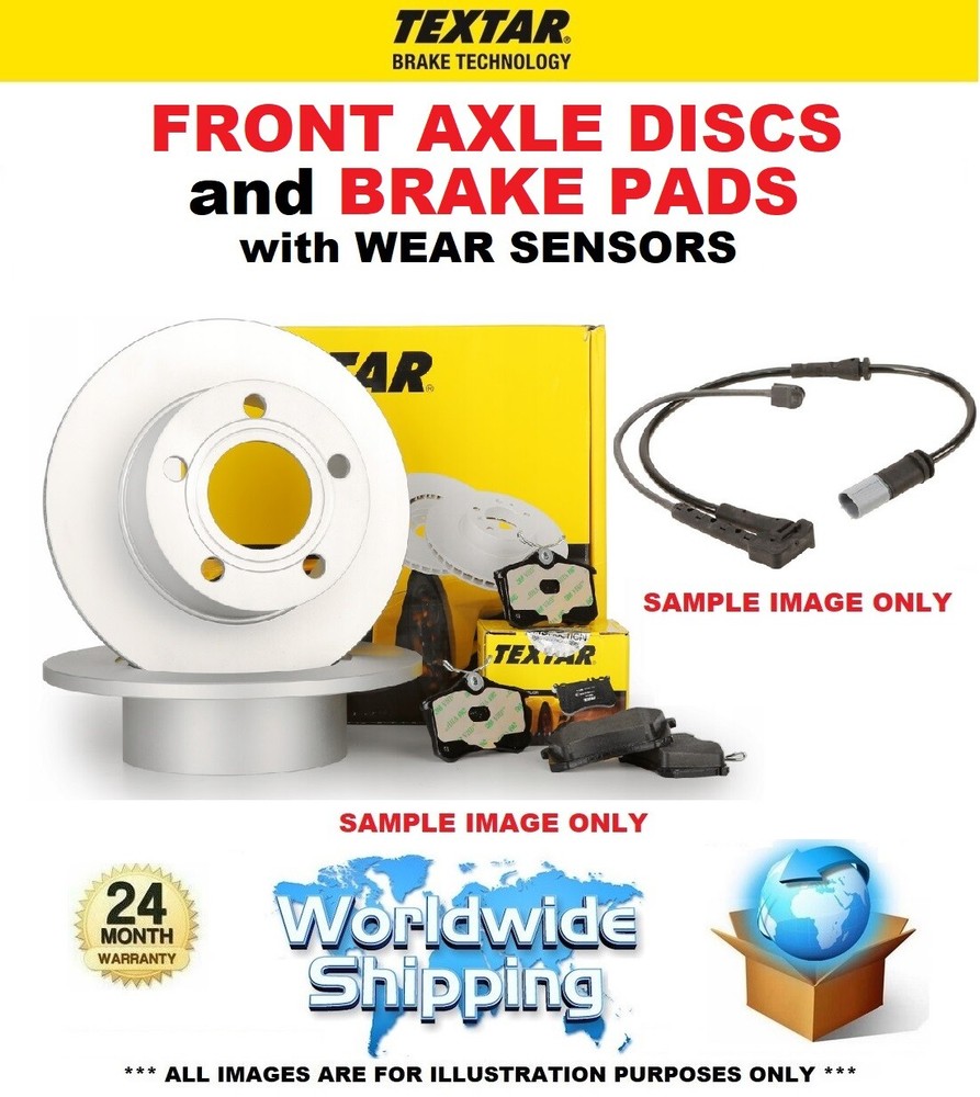 Front DISCS + PADS + SENSORS for MERCEDES E-Class E240 4matic 2003-2008