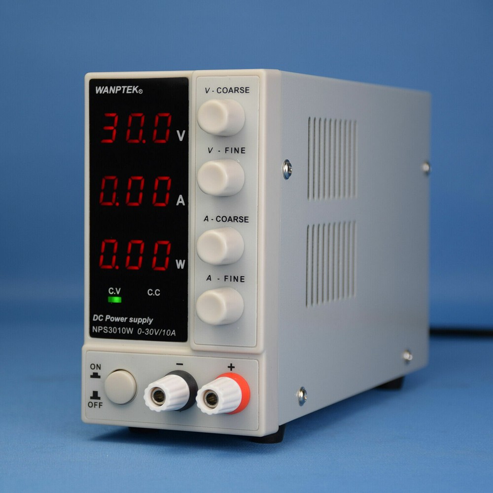 0-30V 0-10A Benchtop Lab Power Supply Precision Variable Digital Adjustable 300W