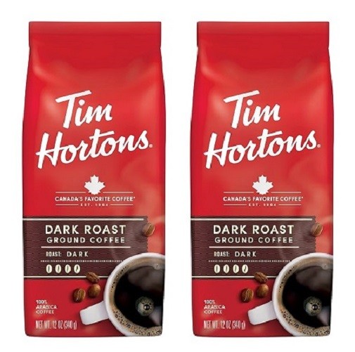 Tim Hortons Dark Roast Ground Coffee 2 Pack