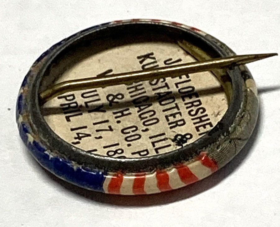 1890s William McKinley Celluloid Campaign Pinback Button - Whitehead & Hoag