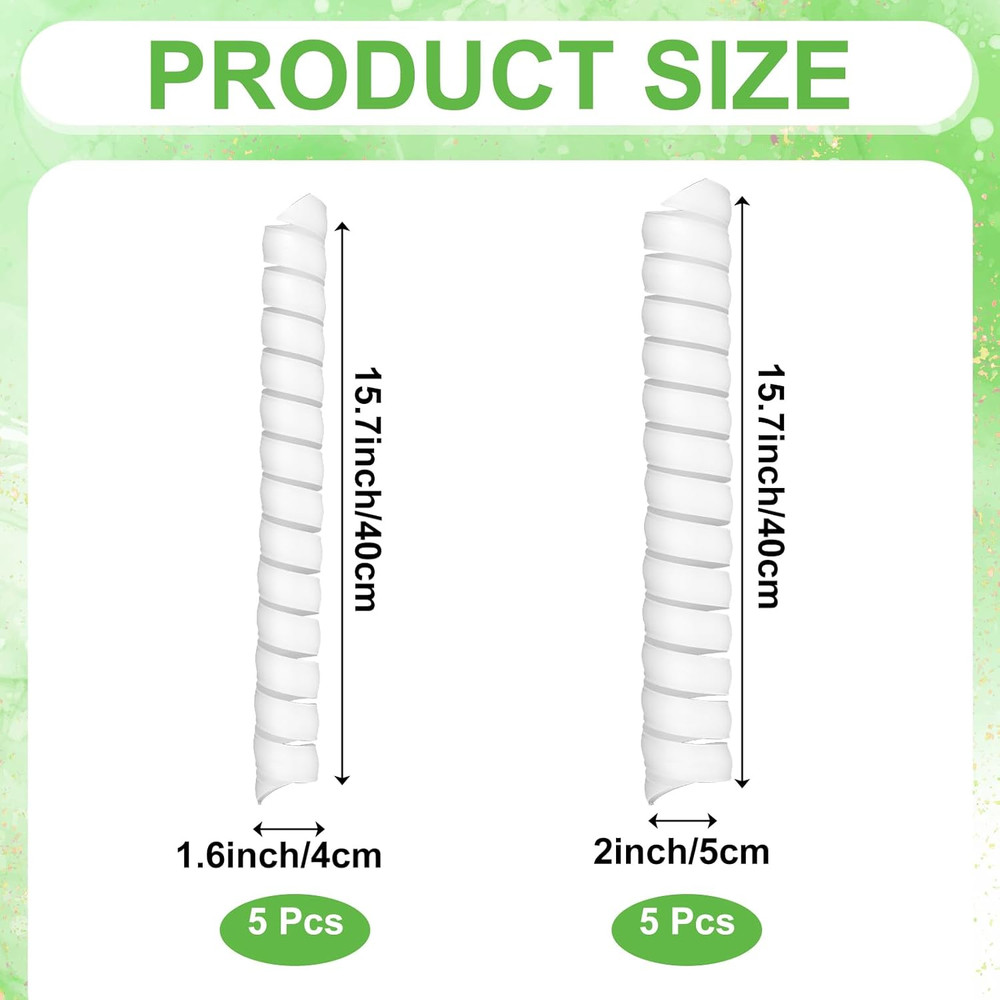 10 Pcs Tree Trunk Protector - 2 Size Plastic Spiral Tree Guard Tree Trunk Protec