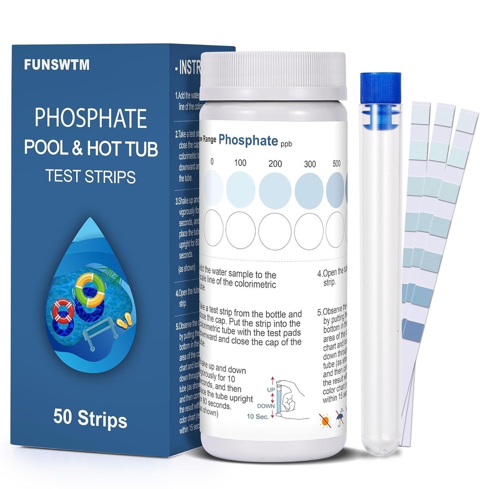 Pool Hot Tub Phosphate Kit 50 Strips Easy Accurate Water Testing,
