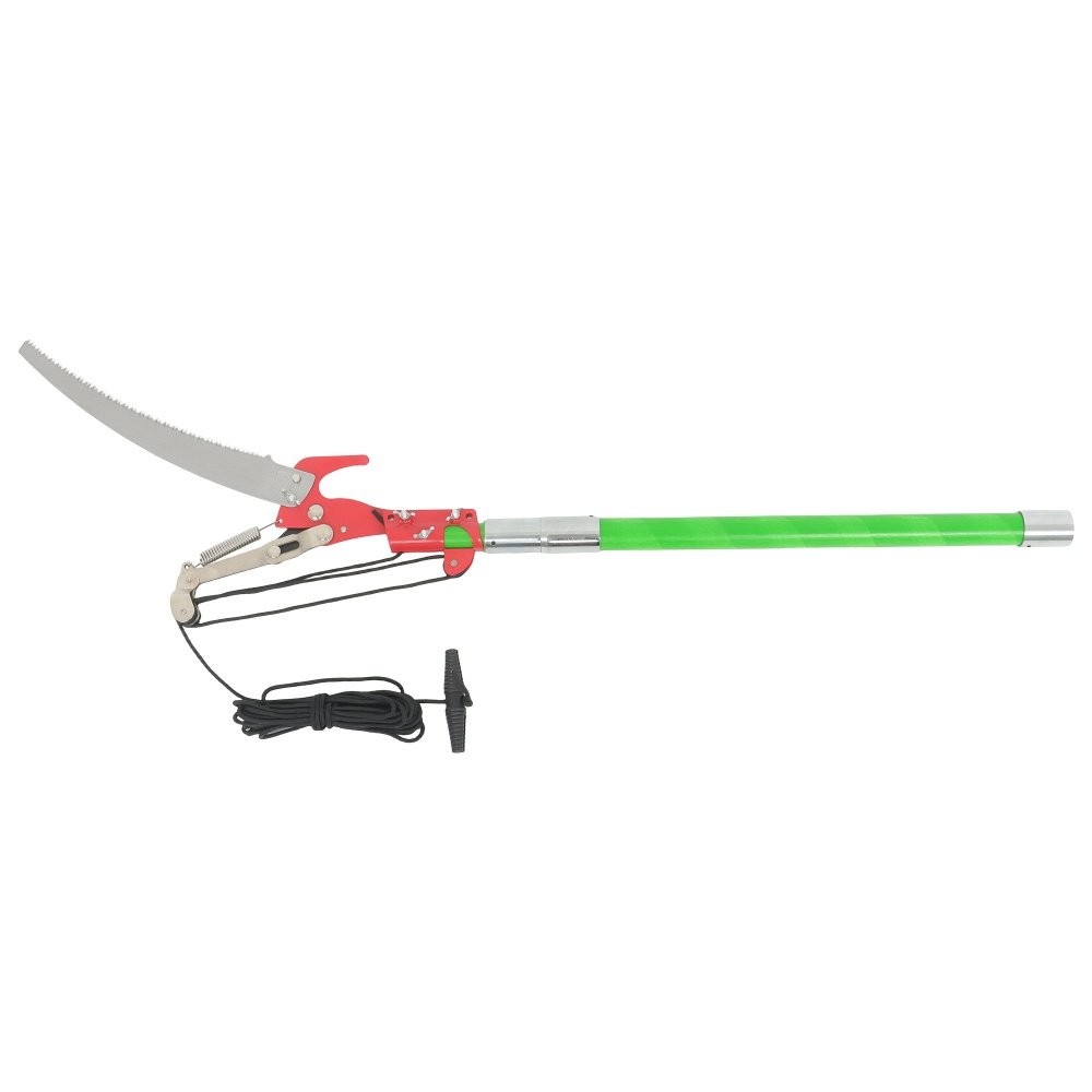 27' Tree Pole Pruner Manual Branches Trimmer Tree For Pruning Palms W/ Scissors