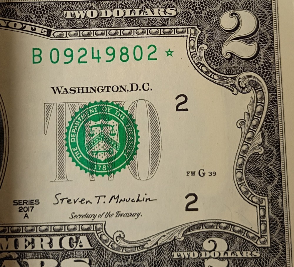 2017A- $2 Bill Star ⭐ Notes- Uncirculated- Buy It Now- Per Note