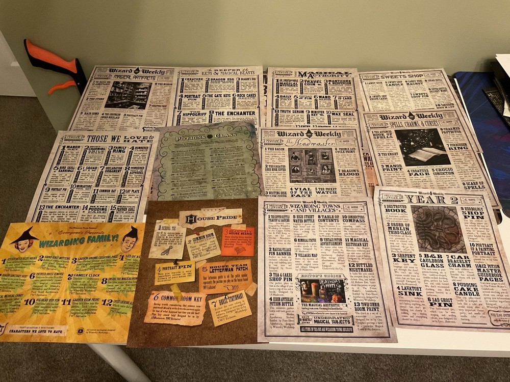 Harry Potter Cheat Sheets Job Lot