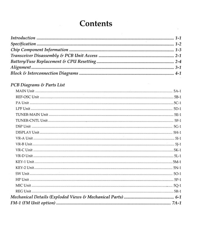 Yaesu FT-920 HF Transceiver TECHNICAL SUPPLEMENT MANUAL