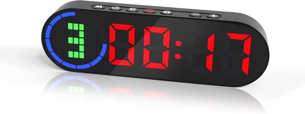 Portable Gym Timer for Home Gym Interval Timer for Workout with Time Progress