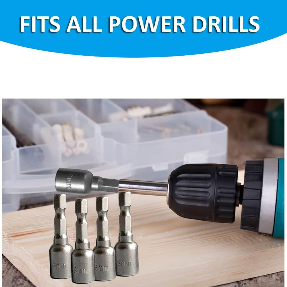 5/16'' Nut Driver Bit Sets 10PCS, 5/16 Inch Nut Driver Hex Shank Quick C