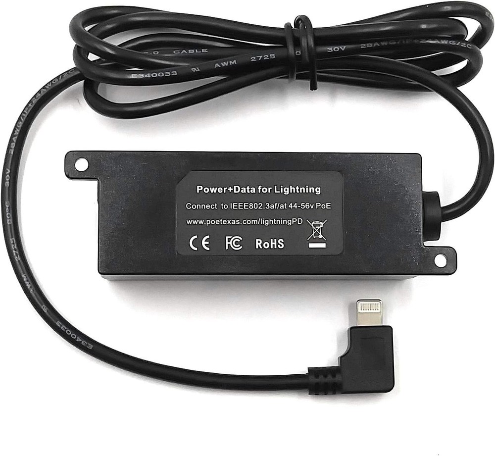 PoE Texas - Power & Data Over Ethernet Adapter for Apple - PT-GAF-Lightning-PD