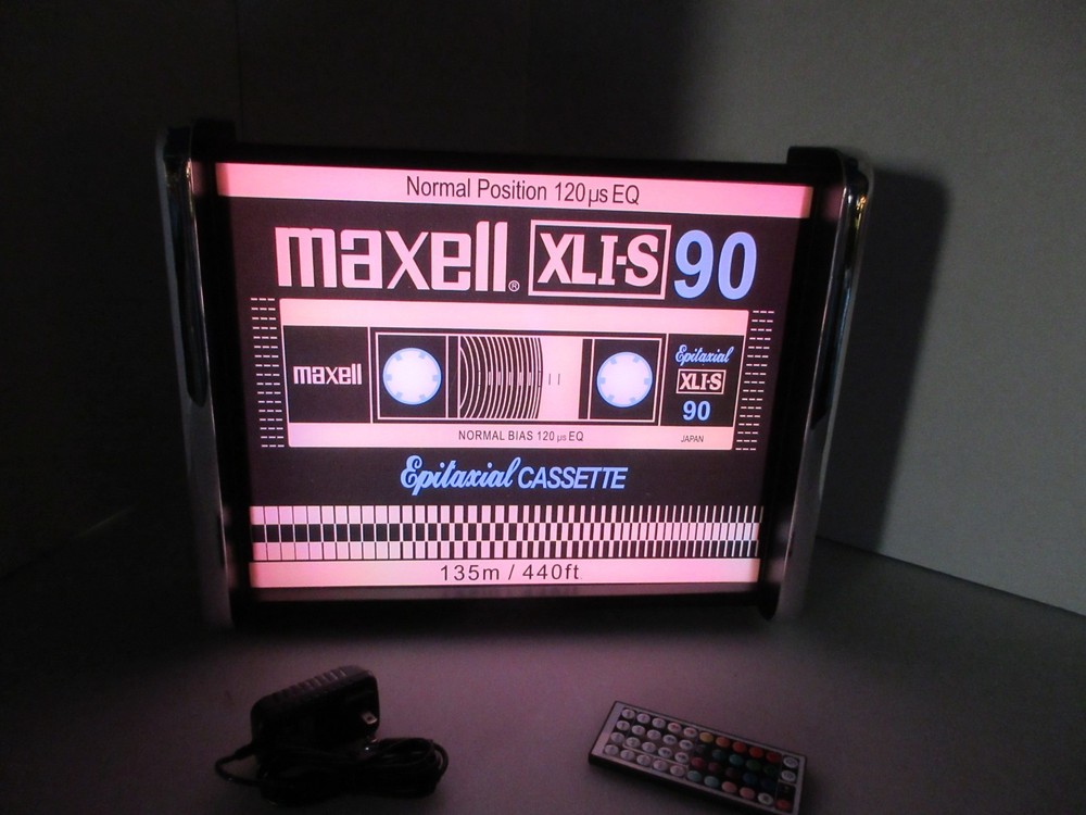 Maxell Cassette tape LED Display lighted sign lightbox Wall Light