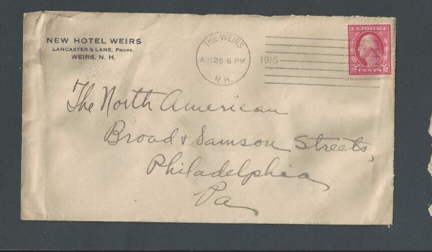 Ca 1915 Weirs NH New Hotel Weirs