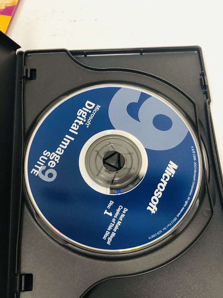 Microsoft Digital Image Suite 9 PC CD Rom Software 2 Disc Set 2003 Key Included