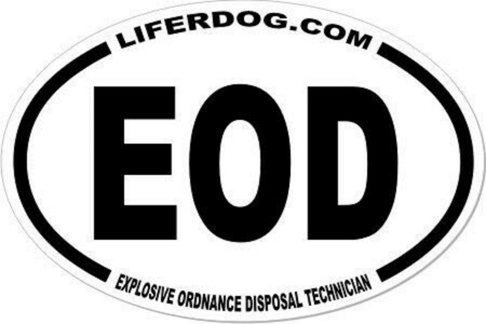 4x6 USN  EOD EXPLOSIVE ORDNANCE DISPOSAL TECH  STICKER