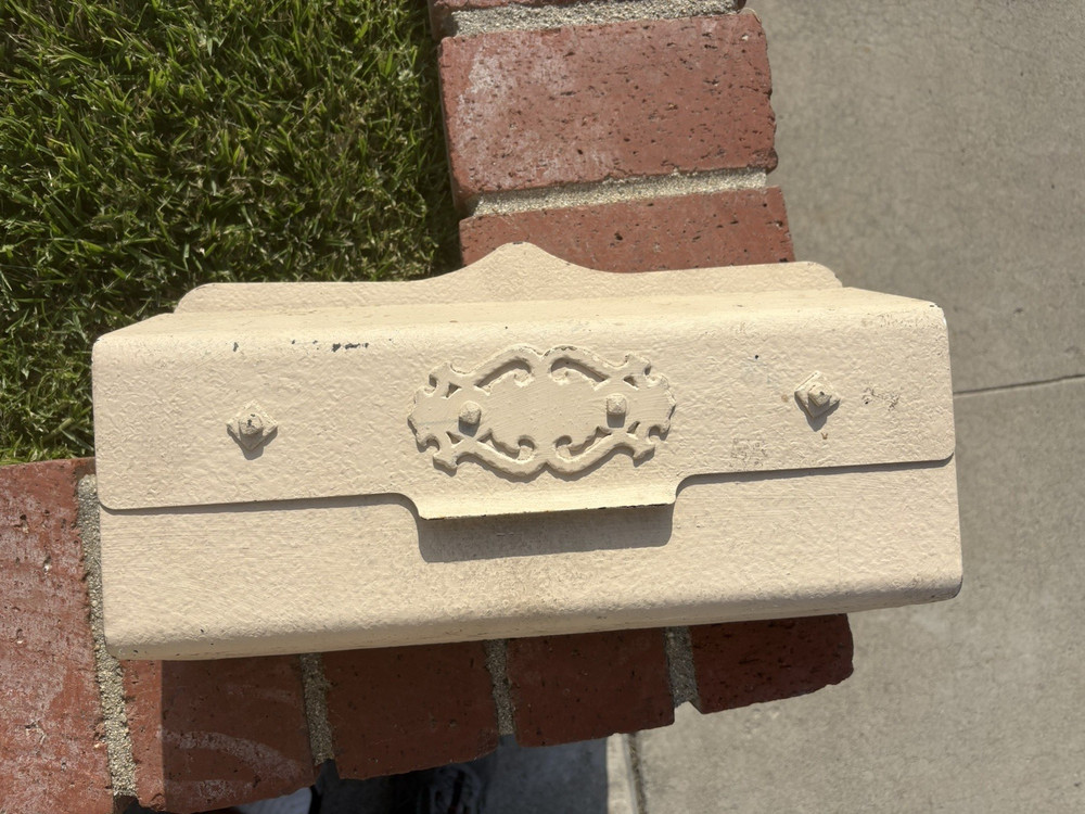 Vintage Hammered Metal Mail Box
