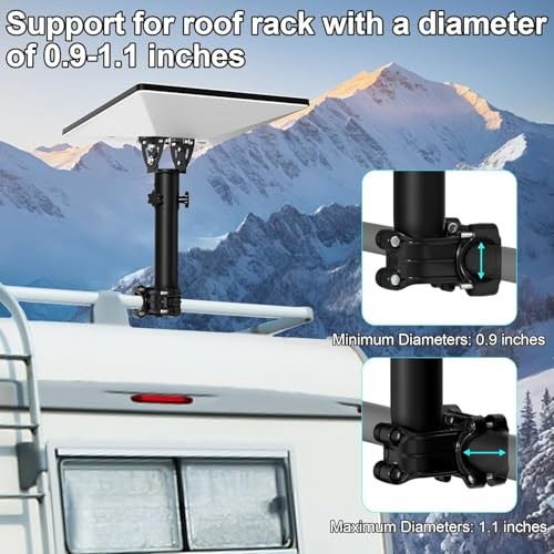 Starlink Mini RV Mount for Ladder - 160° Adjustable & Solid StarLink Pipe