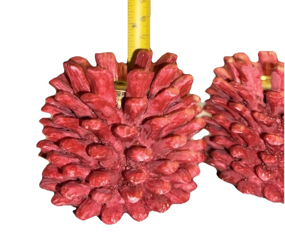 Pinecone Resin Taper Candleholders
