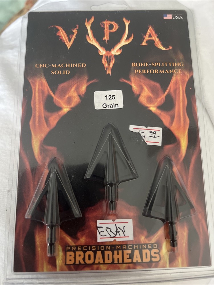 VANTAGE POINT ARCHERY VPA Broadhead 3 Bladed Solid head 125grs 3 pack