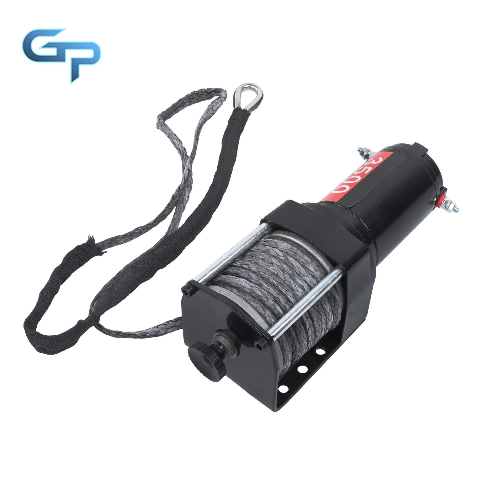 3500lbs 12VDC/1.5HP Synthetic Rope Electric Winch w/ Wireless+Wired Control