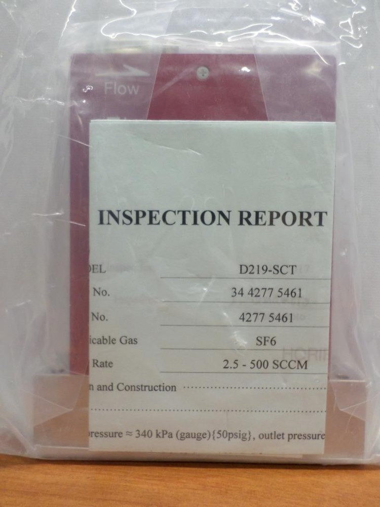 Horiba STEC D219-SCT (SF6) 500 SCCM Mass Flow Controller