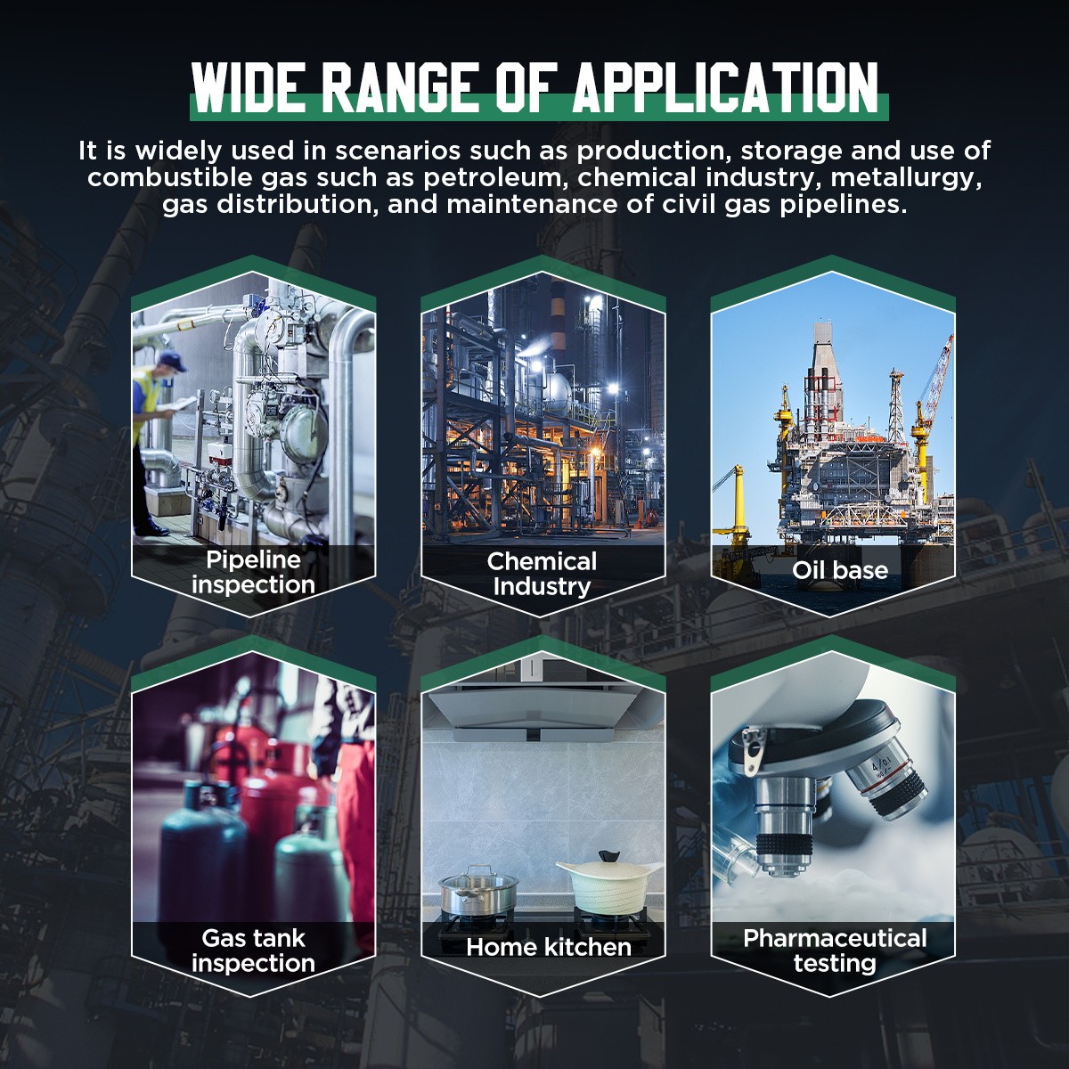 Portable Gas Leak Detector Tester Propane Methane Natural Gas Alarm Sensor Safe