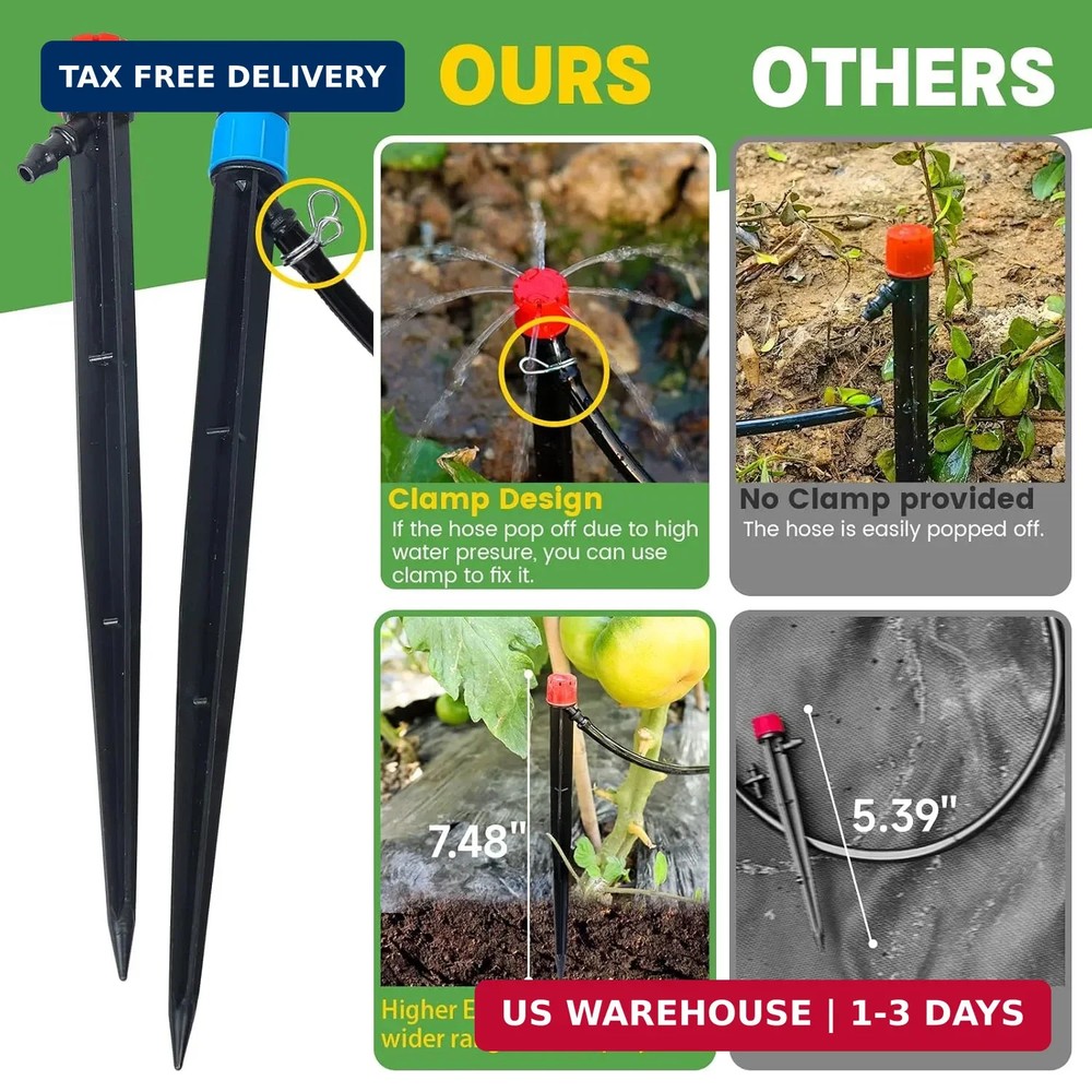 Maotong 110ft Drip Irrigation System Kit, Garden Watering System DIY Automatic I
