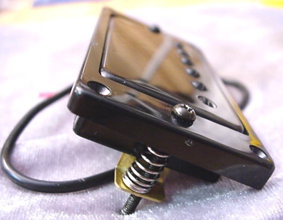 BLACK ALNICO GUITAR PICKUP ADJUSTABLE TERMINALS bridge