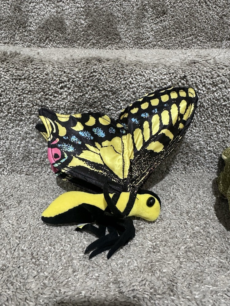 Folkmanis Swallowtail Butterfly & Frog Puppet Plush Insect Bug Learning