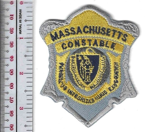 Massachusetts Constable Sworn Peace Officer Process Server Cloth Patch NO TARIFF