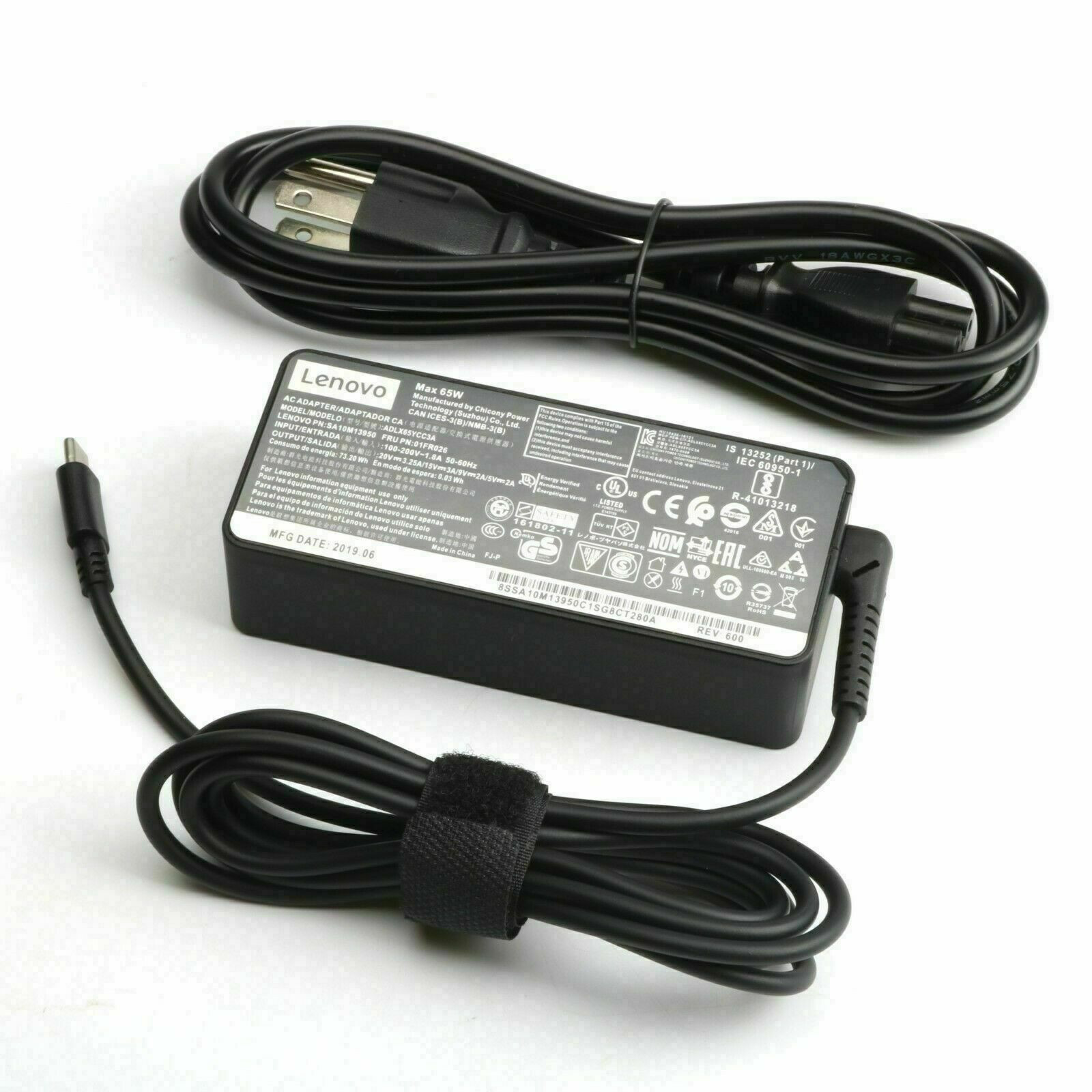 Genuine OEM 65W USB-C Type-C Adapter Charger Lenovo ThinkPad T480 ADLX65YLC3A