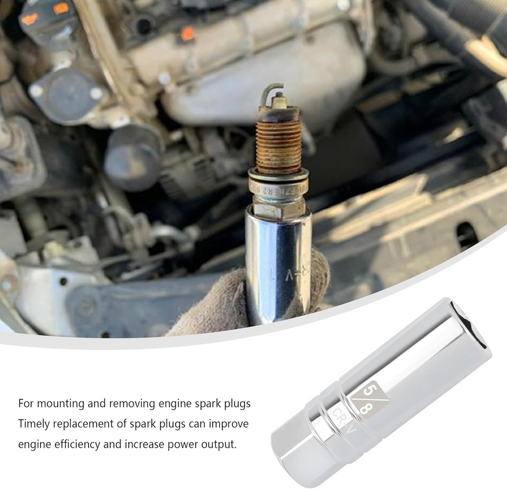 5/8" Magnetic Spark Plug Socket,6-Point 3/8" Drive Thin Wall 5/8 inch