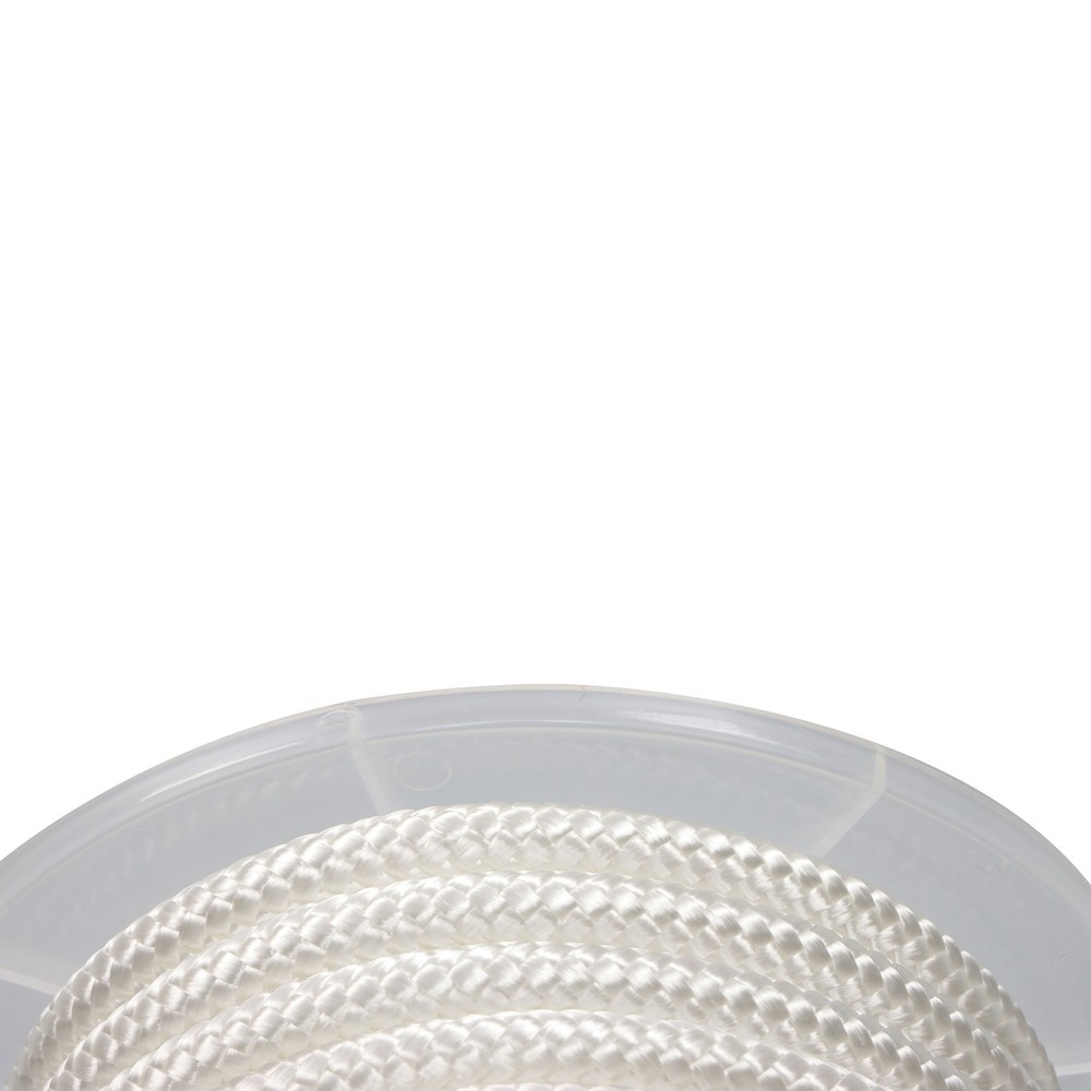 3/8 Inch Nylon Rope 100 Foot Spool 100% Nylon Solid Braid Rope Dyeable White