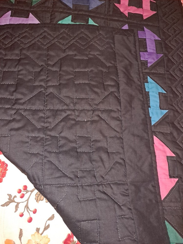 Amish Churn Dash/Bow Tie Wall Hanging Quilt