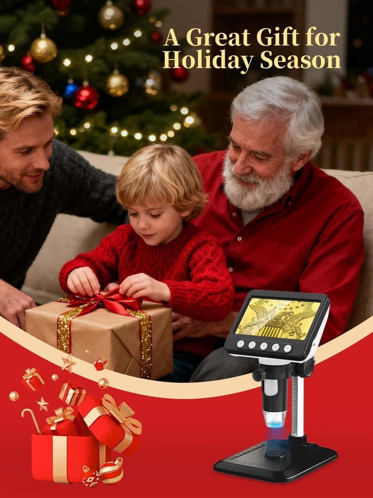 Rechargeable Coin Microscope with Adjustable LED