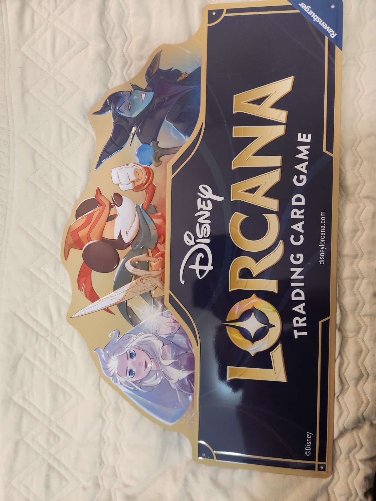 DISNEY LORCANA TCG METAL PROMOTIONAL RETAILER DISPLAY SIGN "NEW"