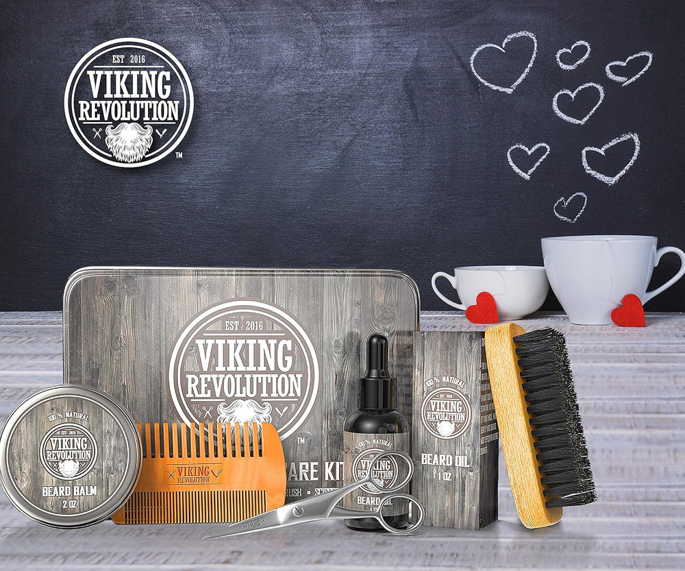 - Ultimate Beard Kit - Beard Grooming Kit with Beard Brush, Beard Comb, Beard Ba