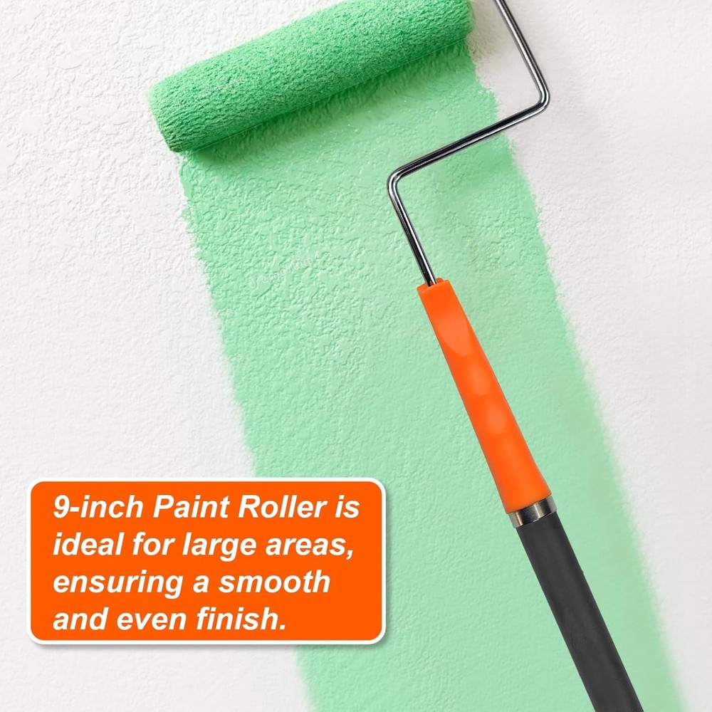 King Origin Paint Roller Kit with Extension Pole (3 ft), 9" & 4" Paint Rollers,