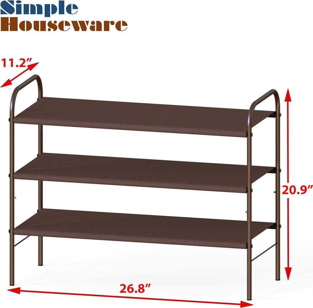 Personalized 3-Tier Shoe Organizer with 30 lbs Weight Capacity - Space-Saving