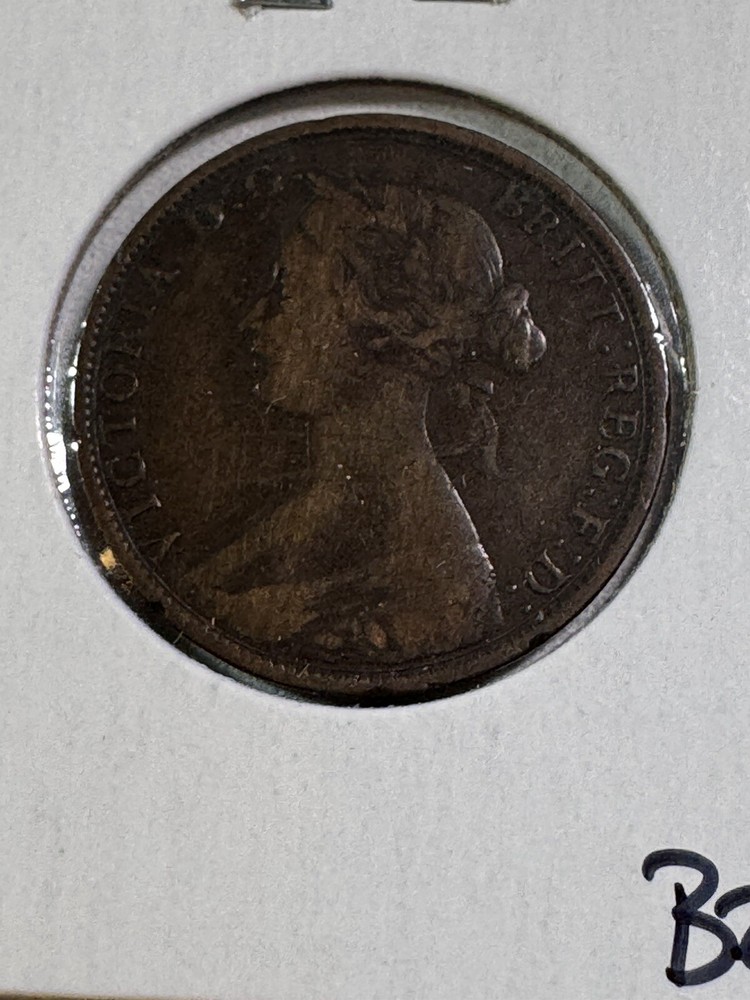 1861 Nova Scotia One Cent Coin Large Rosebud