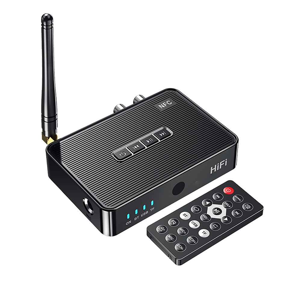 3in1 Bluetooth 5.1 Receiver Wireless NFC to RCA Stereo Audio Amplifier Adapter