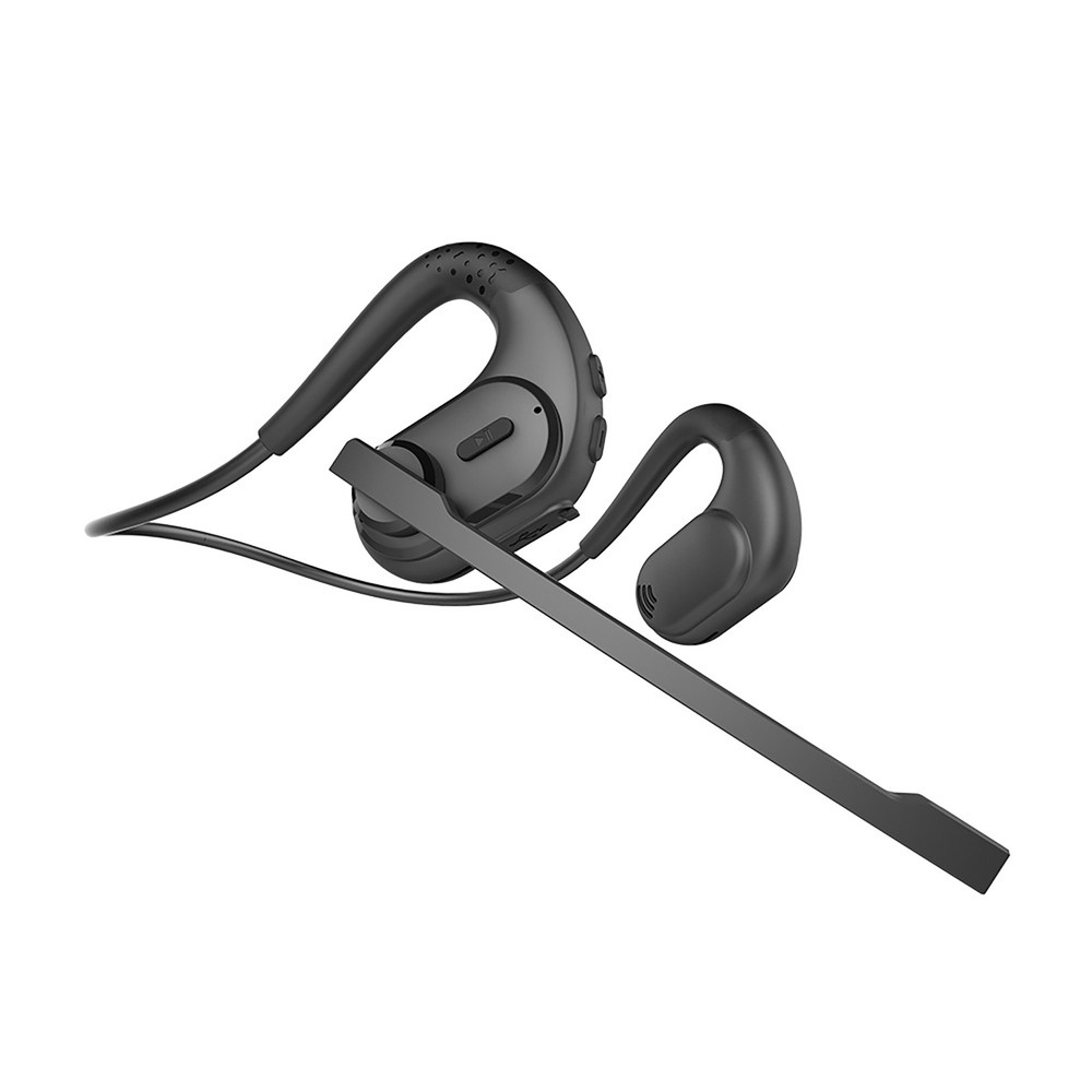 New Bluetooth 5.3 Wireless Air Conduction Open Ear Headset Detachable Mic