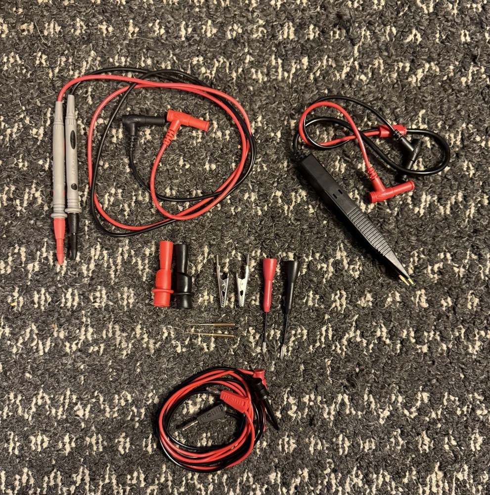 Comprehensive  7 PCS Electrical Test Kit: Probes, Hooks & Comfortable Tweezers