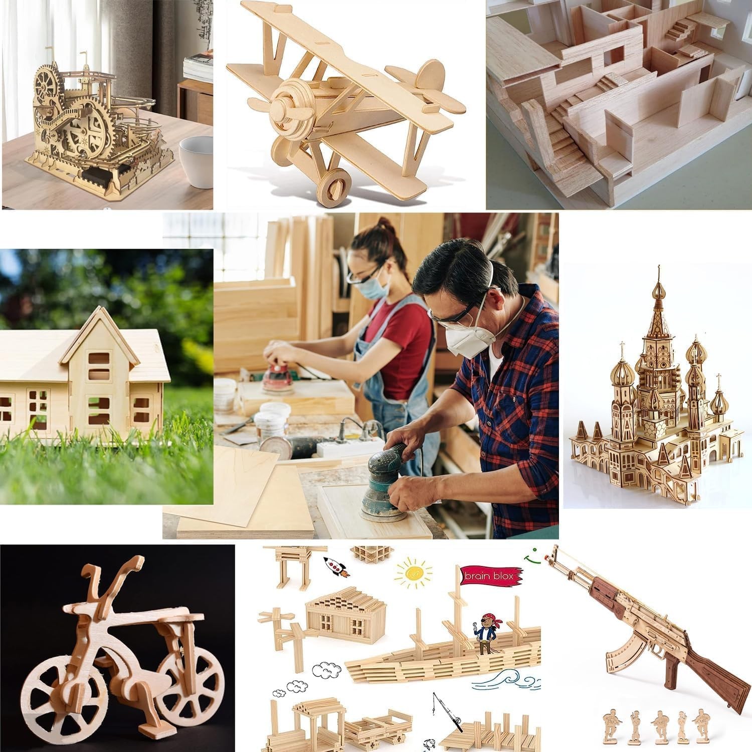 5 Pack 12"x12"x1/8 Basswood Sheets for Crafts Thin Plywood Sheets Balsa Wood...