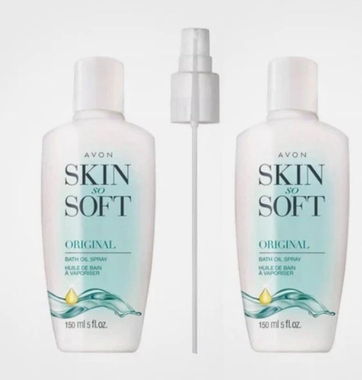 Lot of 2 - Avon Skin So Soft Original Bath Oil Spray with 2 pumps New Sealed